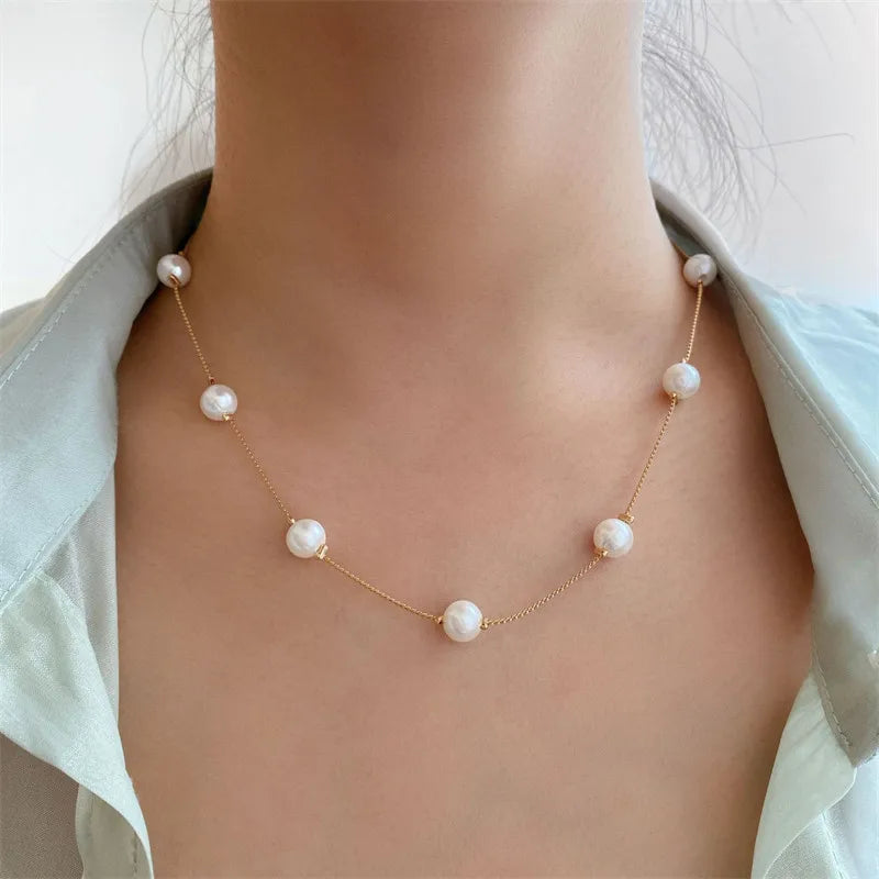 Collier Mariage Tendance - Choker perles blanches - Choker Love