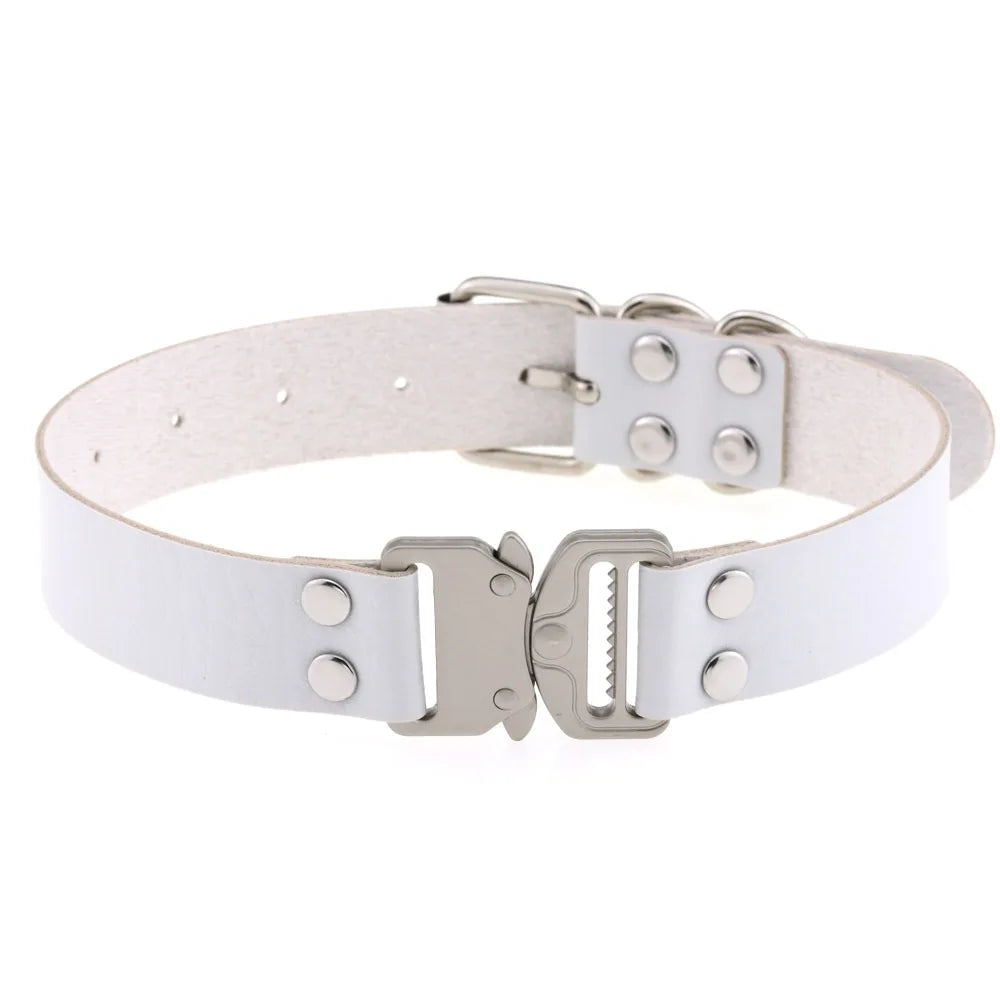 Collier Choker Cuir – Accessoire Gothique - Choker Love