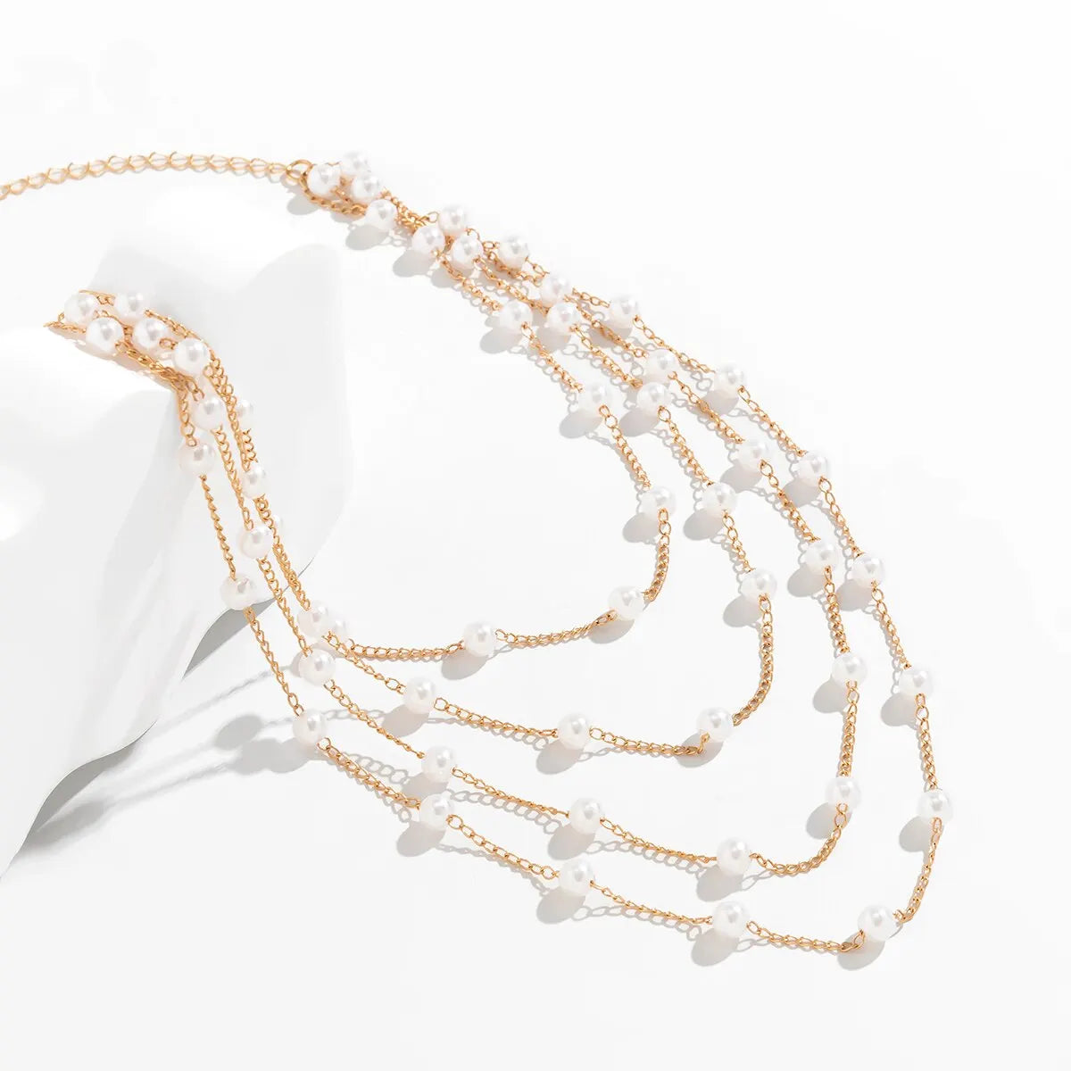 Collier Mariage ras de cou - Chaînes avec perles or - Choker Love