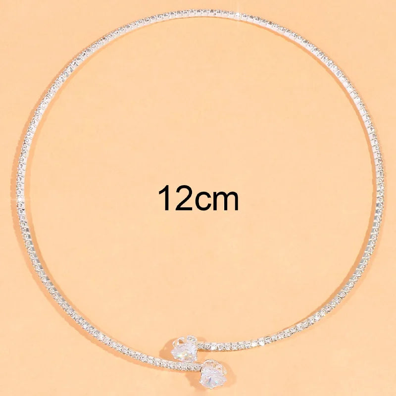 Collier Choker Ouvert Diamant – Élégance et Brillance - Choker Love