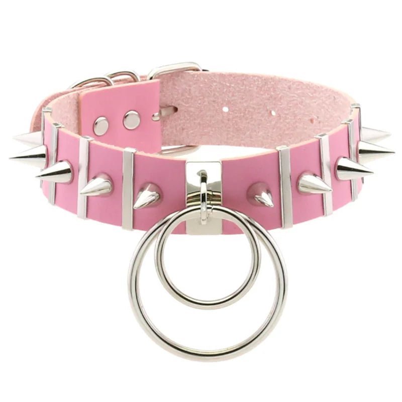 Colliers BDSM Cuir Bondage – Accessoire Gothique et Fetish - Choker Love