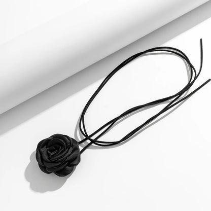 Choker avec rose femme collier tendance