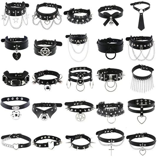 Choisir votre collier BDSM noir rose simple ou avec anneau, clochette ...