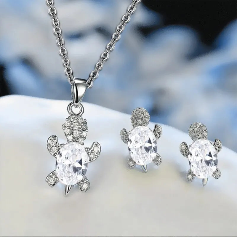 Colliers Ras de Cou & Boucles d’Oreilles blanc