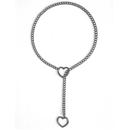 Collier BDSM Coeur - Choker chaîne en acier inoxydable - Choker Love