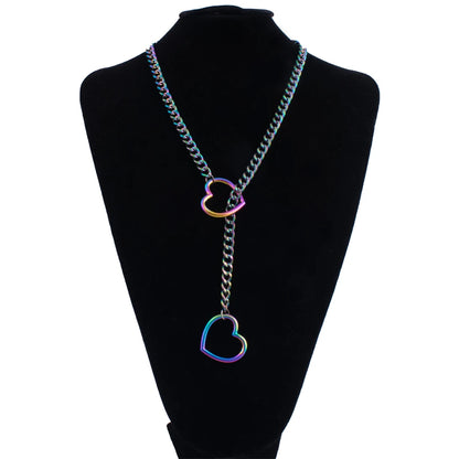 Collier BDSM Coeur - Choker chaîne en acier inoxydable - Choker Love